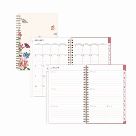 Blue Sky Fly By Frosted Weekly/Monthly Planner, 8x5, Blush/Pink Cover, 12-Month (Jan to Dec): 2023 140196